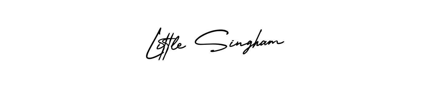 The best way (AmerikaSignatureDemo-Regular) to make a short signature is to pick only two or three words in your name. The name Little Singham include a total of six letters. For converting this name. Little Singham signature style 3 images and pictures png