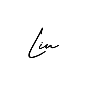 Liu stylish signature style. Best Handwritten Sign (AmerikaSignatureDemo-Regular) for my name. Handwritten Signature Collection Ideas for my name Liu. Liu signature style 3 images and pictures png