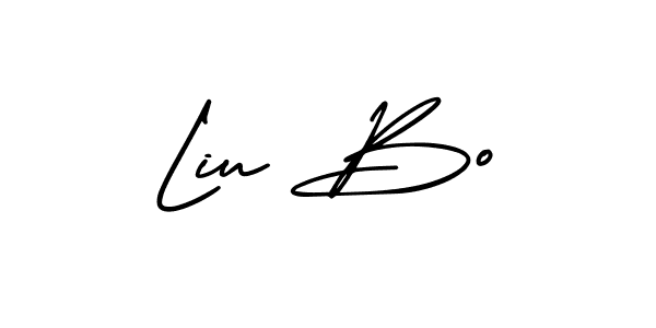 Make a beautiful signature design for name Liu Bo. With this signature (AmerikaSignatureDemo-Regular) style, you can create a handwritten signature for free. Liu Bo signature style 3 images and pictures png