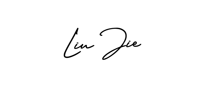 How to Draw Liu Jie signature style? AmerikaSignatureDemo-Regular is a latest design signature styles for name Liu Jie. Liu Jie signature style 3 images and pictures png