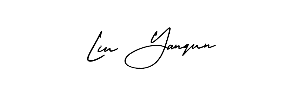 It looks lik you need a new signature style for name Liu Yanqun. Design unique handwritten (AmerikaSignatureDemo-Regular) signature with our free signature maker in just a few clicks. Liu Yanqun signature style 3 images and pictures png