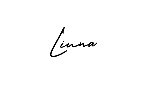Make a short Liuna signature style. Manage your documents anywhere anytime using AmerikaSignatureDemo-Regular. Create and add eSignatures, submit forms, share and send files easily. Liuna signature style 3 images and pictures png