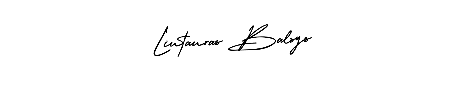 AmerikaSignatureDemo-Regular is a professional signature style that is perfect for those who want to add a touch of class to their signature. It is also a great choice for those who want to make their signature more unique. Get Liutauras Balsys name to fancy signature for free. Liutauras Balsys signature style 3 images and pictures png