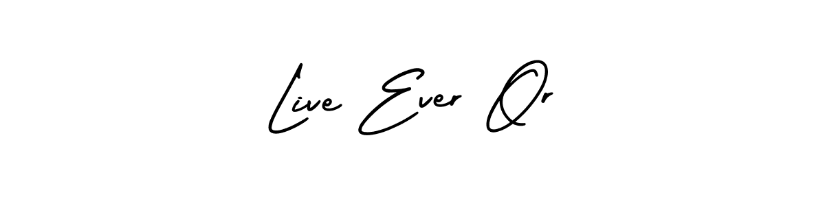 Use a signature maker to create a handwritten signature online. With this signature software, you can design (AmerikaSignatureDemo-Regular) your own signature for name Live Ever Or. Live Ever Or signature style 3 images and pictures png