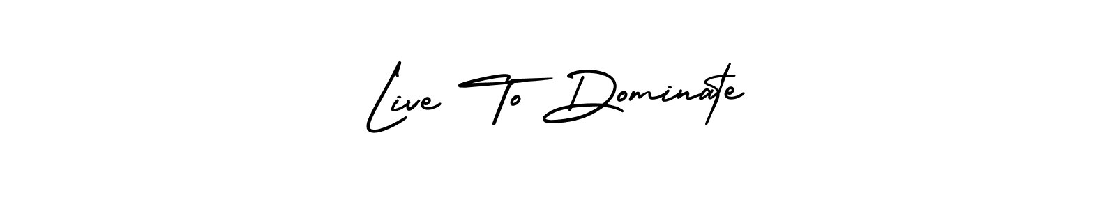 How to make Live To Dominate name signature. Use AmerikaSignatureDemo-Regular style for creating short signs online. This is the latest handwritten sign. Live To Dominate signature style 3 images and pictures png