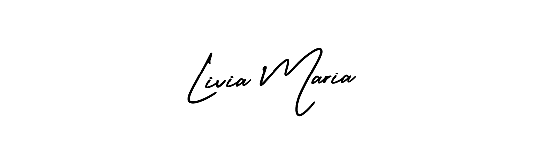 Make a beautiful signature design for name Livia Maria. With this signature (AmerikaSignatureDemo-Regular) style, you can create a handwritten signature for free. Livia Maria signature style 3 images and pictures png