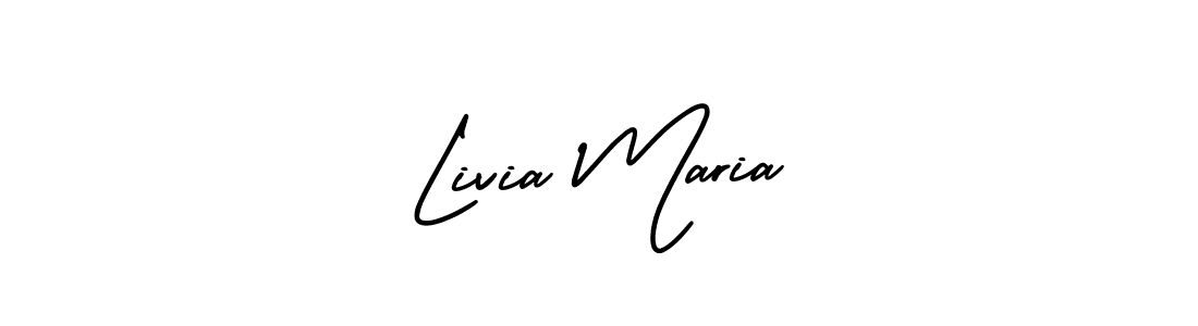 Make a beautiful signature design for name Livia Maria. With this signature (AmerikaSignatureDemo-Regular) style, you can create a handwritten signature for free. Livia Maria signature style 3 images and pictures png