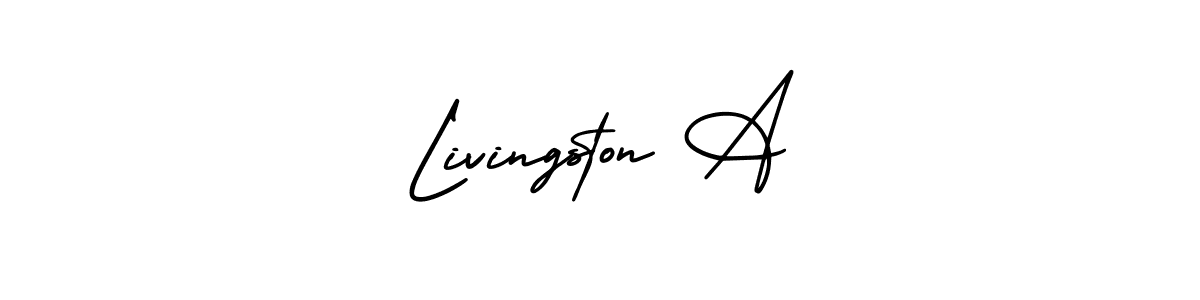 Design your own signature with our free online signature maker. With this signature software, you can create a handwritten (AmerikaSignatureDemo-Regular) signature for name Livingston A. Livingston A signature style 3 images and pictures png