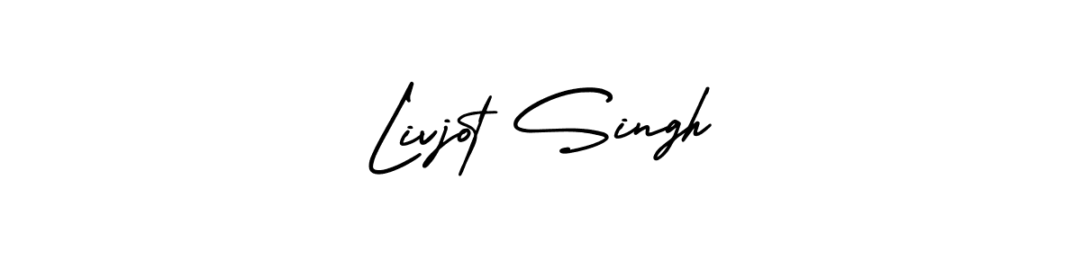 Livjot Singh stylish signature style. Best Handwritten Sign (AmerikaSignatureDemo-Regular) for my name. Handwritten Signature Collection Ideas for my name Livjot Singh. Livjot Singh signature style 3 images and pictures png