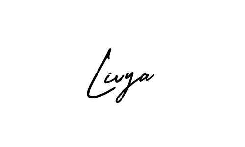 Livya stylish signature style. Best Handwritten Sign (AmerikaSignatureDemo-Regular) for my name. Handwritten Signature Collection Ideas for my name Livya. Livya signature style 3 images and pictures png