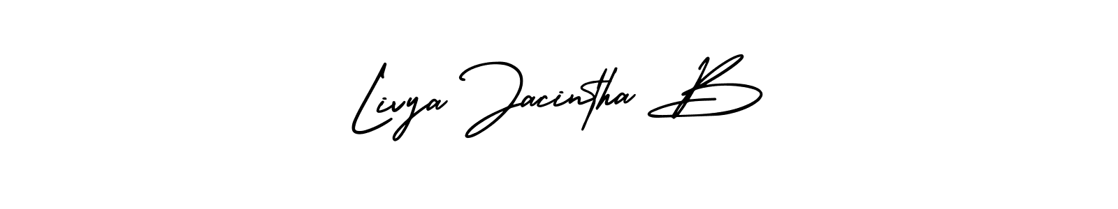 Create a beautiful signature design for name Livya Jacintha B. With this signature (AmerikaSignatureDemo-Regular) fonts, you can make a handwritten signature for free. Livya Jacintha B signature style 3 images and pictures png