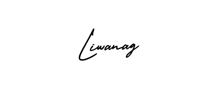 The best way (AmerikaSignatureDemo-Regular) to make a short signature is to pick only two or three words in your name. The name Liwanag include a total of six letters. For converting this name. Liwanag signature style 3 images and pictures png