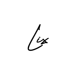 You should practise on your own different ways (AmerikaSignatureDemo-Regular) to write your name (Lix) in signature. don't let someone else do it for you. Lix signature style 3 images and pictures png