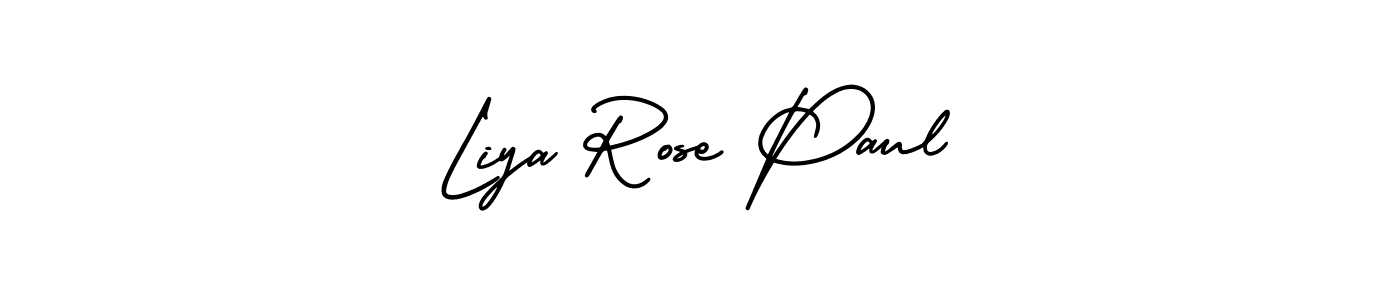 if you are searching for the best signature style for your name Liya Rose Paul. so please give up your signature search. here we have designed multiple signature styles  using AmerikaSignatureDemo-Regular. Liya Rose Paul signature style 3 images and pictures png