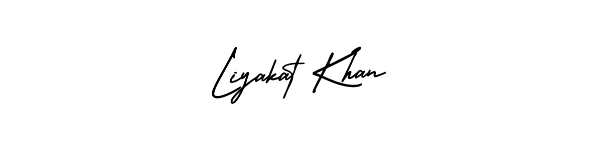 The best way (AmerikaSignatureDemo-Regular) to make a short signature is to pick only two or three words in your name. The name Liyakat Khan include a total of six letters. For converting this name. Liyakat Khan signature style 3 images and pictures png