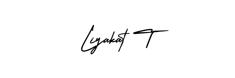 Also we have Liyakat T name is the best signature style. Create professional handwritten signature collection using AmerikaSignatureDemo-Regular autograph style. Liyakat T signature style 3 images and pictures png