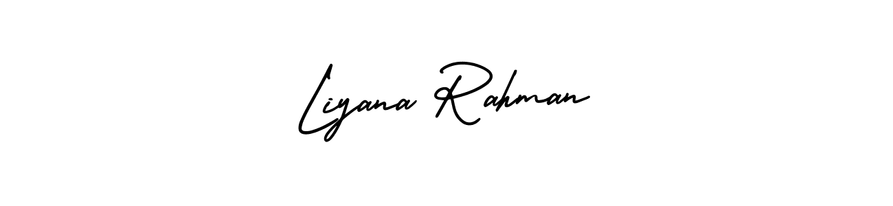It looks lik you need a new signature style for name Liyana Rahman. Design unique handwritten (AmerikaSignatureDemo-Regular) signature with our free signature maker in just a few clicks. Liyana Rahman signature style 3 images and pictures png