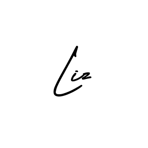 Make a beautiful signature design for name Liz. With this signature (AmerikaSignatureDemo-Regular) style, you can create a handwritten signature for free. Liz signature style 3 images and pictures png