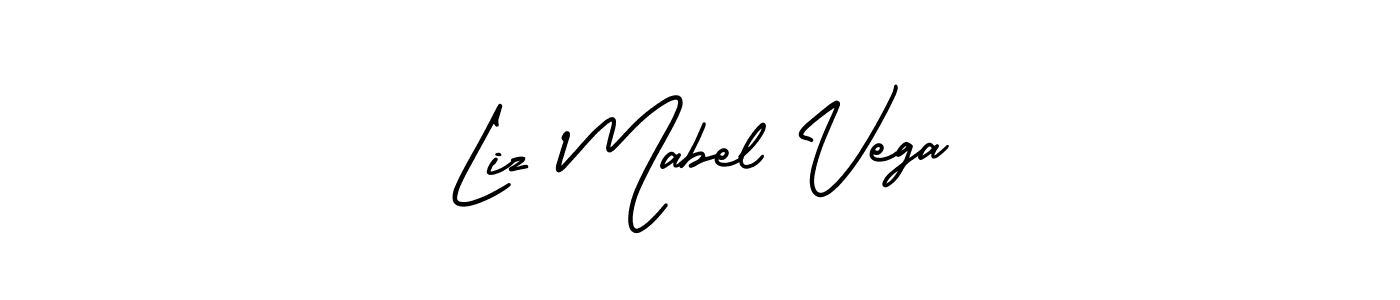 This is the best signature style for the Liz Mabel Vega name. Also you like these signature font (AmerikaSignatureDemo-Regular). Mix name signature. Liz Mabel Vega signature style 3 images and pictures png