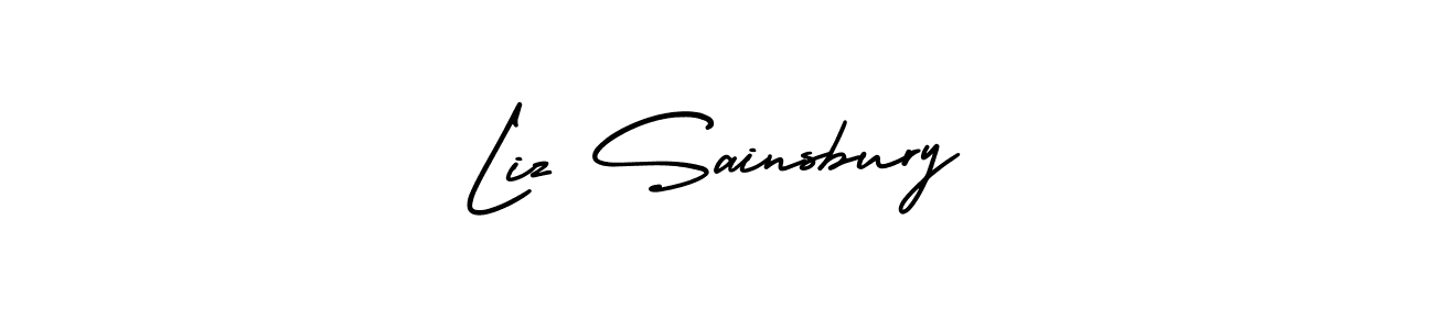 Check out images of Autograph of Liz Sainsbury name. Actor Liz Sainsbury Signature Style. AmerikaSignatureDemo-Regular is a professional sign style online. Liz Sainsbury signature style 3 images and pictures png