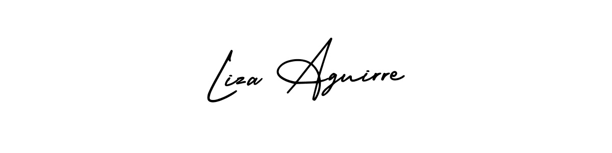 This is the best signature style for the Liza Aguirre name. Also you like these signature font (AmerikaSignatureDemo-Regular). Mix name signature. Liza Aguirre signature style 3 images and pictures png