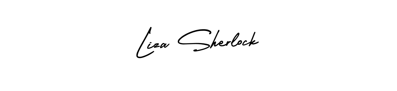 Use a signature maker to create a handwritten signature online. With this signature software, you can design (AmerikaSignatureDemo-Regular) your own signature for name Liza Sherlock. Liza Sherlock signature style 3 images and pictures png