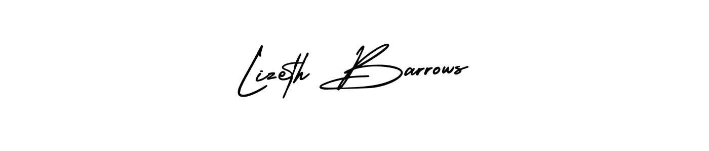 Lizeth Barrows stylish signature style. Best Handwritten Sign (AmerikaSignatureDemo-Regular) for my name. Handwritten Signature Collection Ideas for my name Lizeth Barrows. Lizeth Barrows signature style 3 images and pictures png