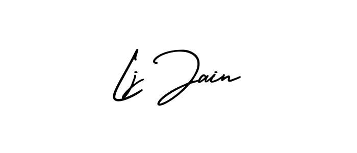 Make a beautiful signature design for name Lj Jain. With this signature (AmerikaSignatureDemo-Regular) style, you can create a handwritten signature for free. Lj Jain signature style 3 images and pictures png