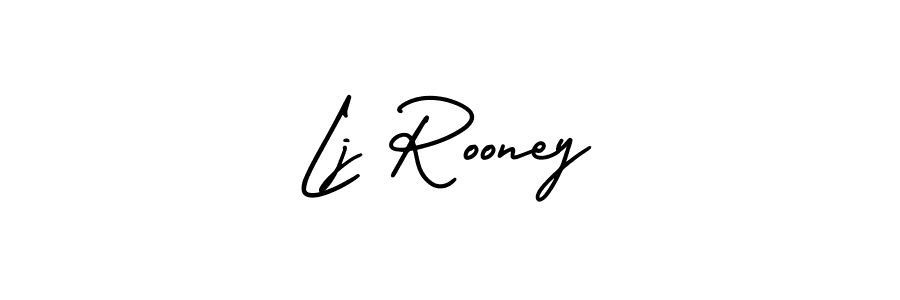 Create a beautiful signature design for name Lj Rooney. With this signature (AmerikaSignatureDemo-Regular) fonts, you can make a handwritten signature for free. Lj Rooney signature style 3 images and pictures png