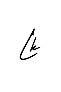 Lk stylish signature style. Best Handwritten Sign (AmerikaSignatureDemo-Regular) for my name. Handwritten Signature Collection Ideas for my name Lk. Lk signature style 3 images and pictures png