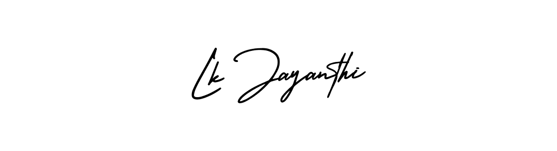 if you are searching for the best signature style for your name Lk Jayanthi. so please give up your signature search. here we have designed multiple signature styles  using AmerikaSignatureDemo-Regular. Lk Jayanthi signature style 3 images and pictures png