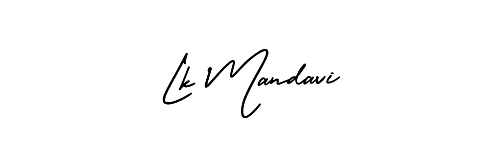 Also You can easily find your signature by using the search form. We will create Lk Mandavi name handwritten signature images for you free of cost using AmerikaSignatureDemo-Regular sign style. Lk Mandavi signature style 3 images and pictures png