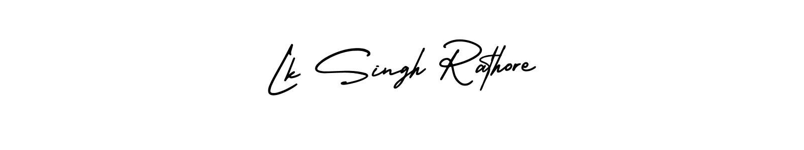 You should practise on your own different ways (AmerikaSignatureDemo-Regular) to write your name (Lk Singh Rathore) in signature. don't let someone else do it for you. Lk Singh Rathore signature style 3 images and pictures png