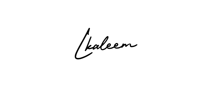 How to make Lkaleem name signature. Use AmerikaSignatureDemo-Regular style for creating short signs online. This is the latest handwritten sign. Lkaleem signature style 3 images and pictures png