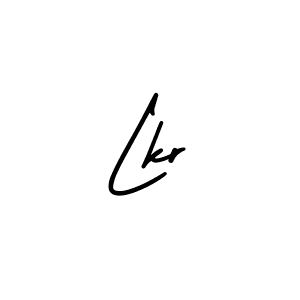 You should practise on your own different ways (AmerikaSignatureDemo-Regular) to write your name (Lkr) in signature. don't let someone else do it for you. Lkr signature style 3 images and pictures png