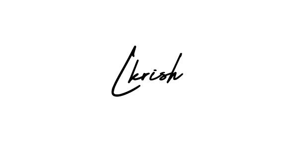Lkrish stylish signature style. Best Handwritten Sign (AmerikaSignatureDemo-Regular) for my name. Handwritten Signature Collection Ideas for my name Lkrish. Lkrish signature style 3 images and pictures png