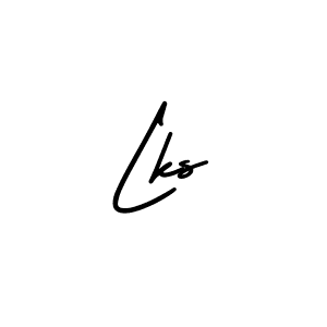 Make a beautiful signature design for name Lks. With this signature (AmerikaSignatureDemo-Regular) style, you can create a handwritten signature for free. Lks signature style 3 images and pictures png