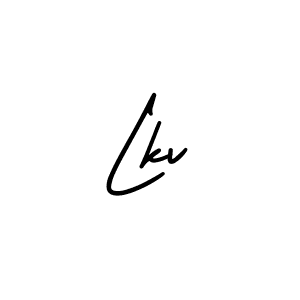 Use a signature maker to create a handwritten signature online. With this signature software, you can design (AmerikaSignatureDemo-Regular) your own signature for name Lkv. Lkv signature style 3 images and pictures png