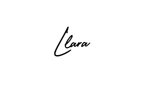 How to make Llara name signature. Use AmerikaSignatureDemo-Regular style for creating short signs online. This is the latest handwritten sign. Llara signature style 3 images and pictures png