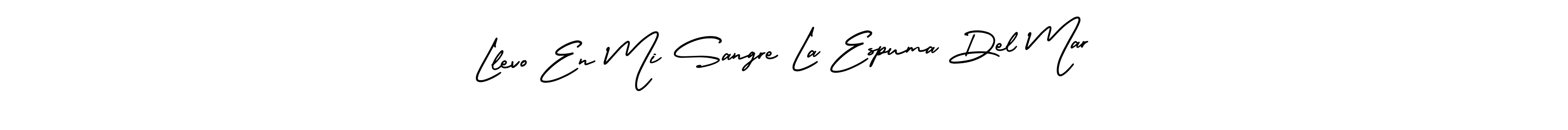 The best way (AmerikaSignatureDemo-Regular) to make a short signature is to pick only two or three words in your name. The name Llevo En Mi Sangre La Espuma Del Mar include a total of six letters. For converting this name. Llevo En Mi Sangre La Espuma Del Mar signature style 3 images and pictures png