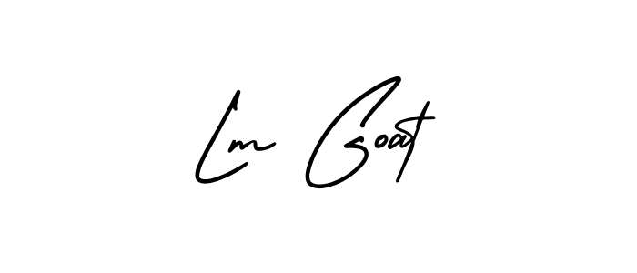 Lm Goat stylish signature style. Best Handwritten Sign (AmerikaSignatureDemo-Regular) for my name. Handwritten Signature Collection Ideas for my name Lm Goat. Lm Goat signature style 3 images and pictures png