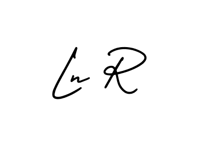 Ln R stylish signature style. Best Handwritten Sign (AmerikaSignatureDemo-Regular) for my name. Handwritten Signature Collection Ideas for my name Ln R. Ln R signature style 3 images and pictures png