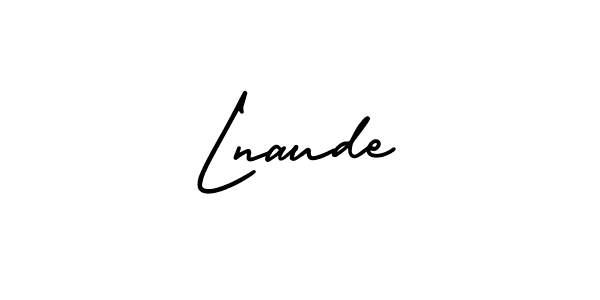 The best way (AmerikaSignatureDemo-Regular) to make a short signature is to pick only two or three words in your name. The name Lnaude include a total of six letters. For converting this name. Lnaude signature style 3 images and pictures png