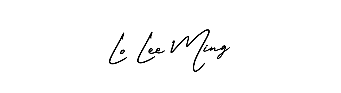 How to make Lo Lee Ming signature? AmerikaSignatureDemo-Regular is a professional autograph style. Create handwritten signature for Lo Lee Ming name. Lo Lee Ming signature style 3 images and pictures png