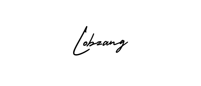 Lobzang stylish signature style. Best Handwritten Sign (AmerikaSignatureDemo-Regular) for my name. Handwritten Signature Collection Ideas for my name Lobzang. Lobzang signature style 3 images and pictures png