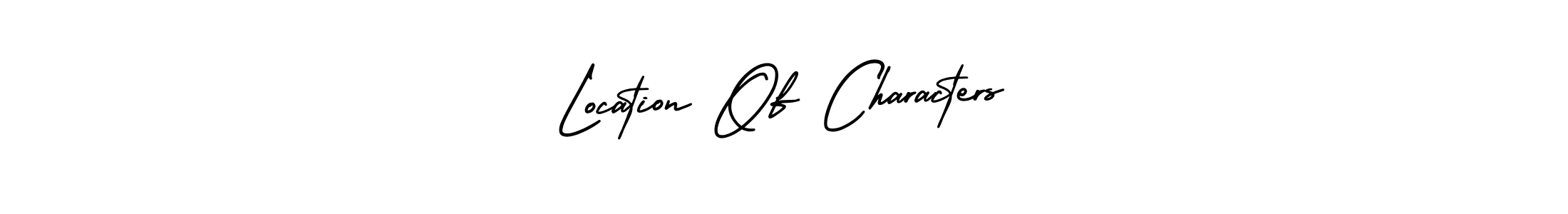 Similarly AmerikaSignatureDemo-Regular is the best handwritten signature design. Signature creator online .You can use it as an online autograph creator for name Location Of Characters. Location Of Characters signature style 3 images and pictures png