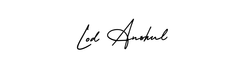 Best and Professional Signature Style for Lod Anshul. AmerikaSignatureDemo-Regular Best Signature Style Collection. Lod Anshul signature style 3 images and pictures png