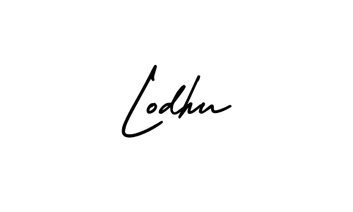 How to Draw Lodhu signature style? AmerikaSignatureDemo-Regular is a latest design signature styles for name Lodhu. Lodhu signature style 3 images and pictures png