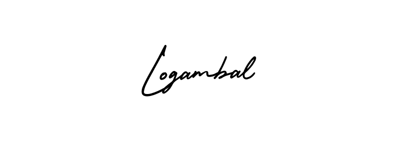 The best way (AmerikaSignatureDemo-Regular) to make a short signature is to pick only two or three words in your name. The name Logambal include a total of six letters. For converting this name. Logambal signature style 3 images and pictures png