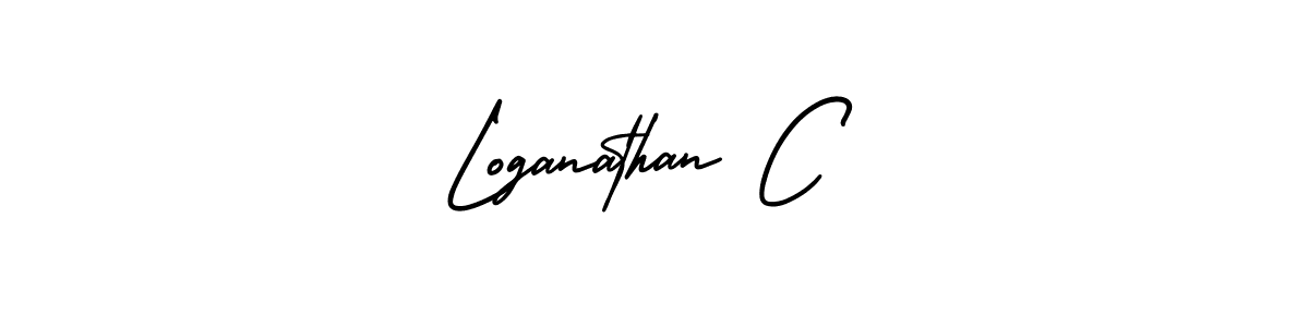 Design your own signature with our free online signature maker. With this signature software, you can create a handwritten (AmerikaSignatureDemo-Regular) signature for name Loganathan C. Loganathan C signature style 3 images and pictures png